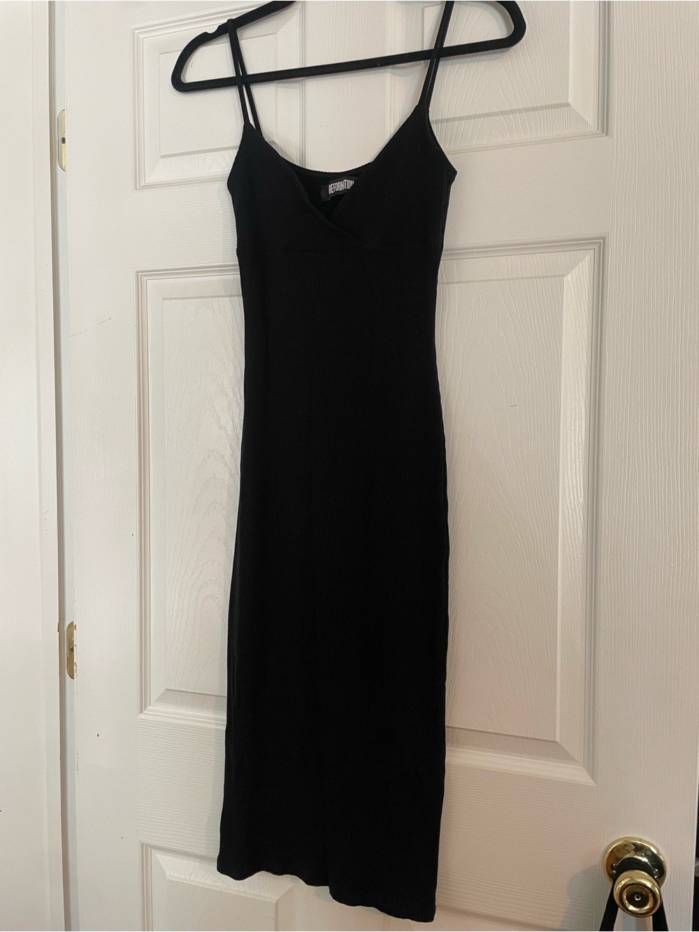 Reformation Black Spaghetti Strap Dress